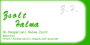 zsolt halma business card